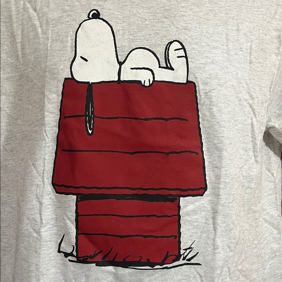 Hybrid Apparel Light Gray Snoopy Short Sleeve Tee - Picture 2 of 3